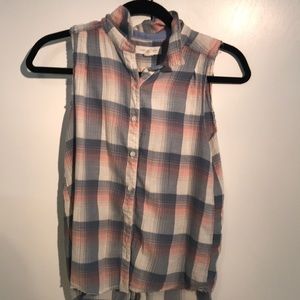 Plaid Button Up Tank